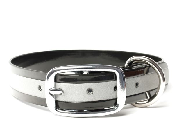 Biothane_collar_deluxe_reflect_black_gold_small_web